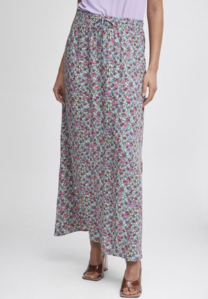 b.young BYMMMJOELLA MAXI SKIRT - Maxirock - palace blue ditsy mix