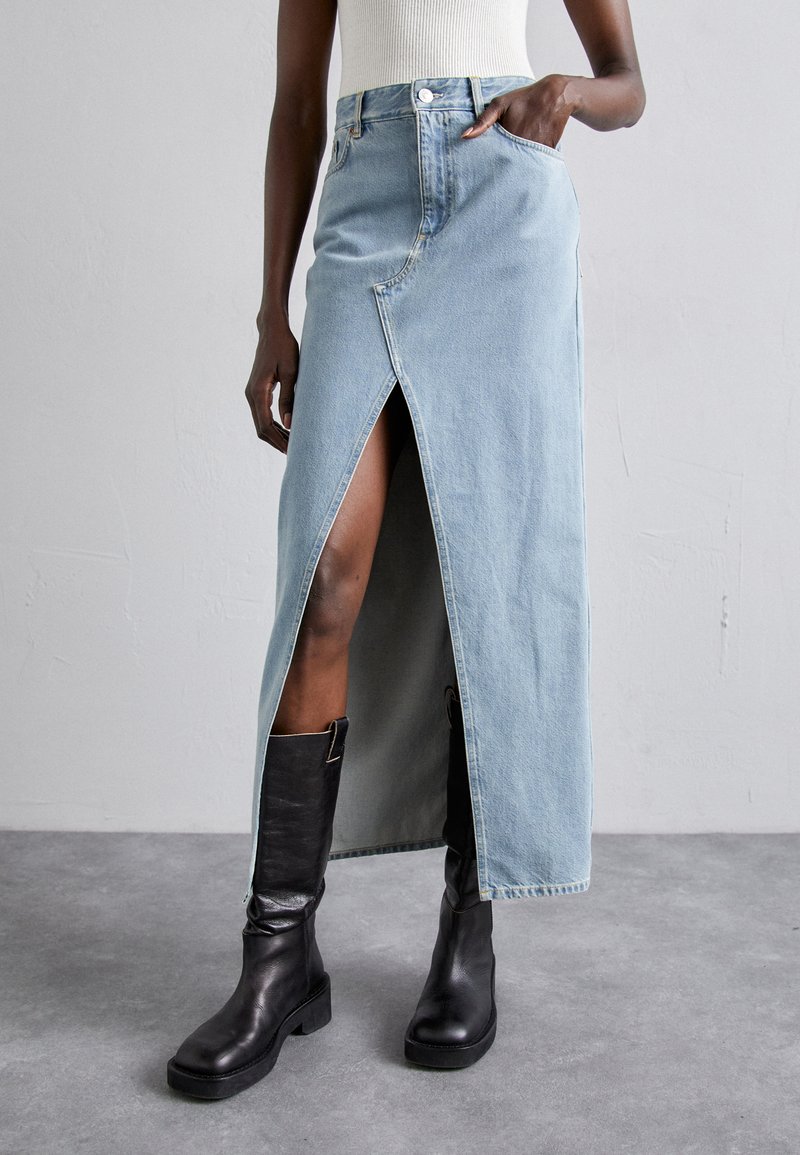 Won Hundred - CYNTHIA - Jupe en jean - deconstructed blue wash, Agrandir