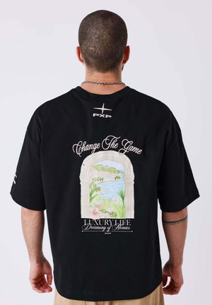 Project X Paris, T-SHIRT MANCHES COURTES MONACO ILLUSTRATION - Camiseta estampada - noir
