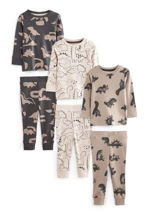 SNUGGLE 3 PACK SET - Pyžamová sada - neutral black dinosaur