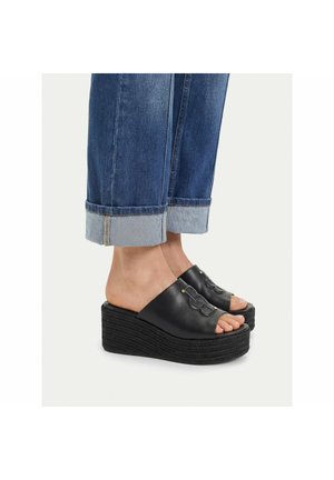 BADURA, BADURA WOMEN'S FLIP-FLOPS BLACK - Pantolette hoch - black