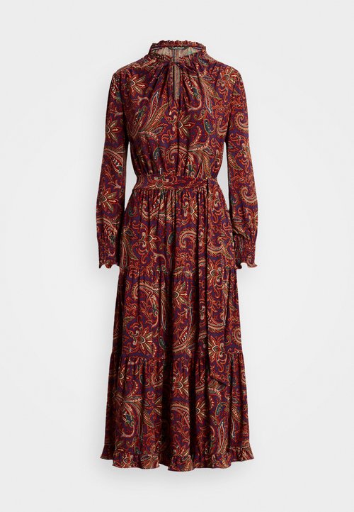 Yassavanna Long Shirt Dress Pinecone Aop Ecru Dots