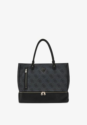 Guess, ZIP BOTTOM TOTE - Bolso shopping - coal logo