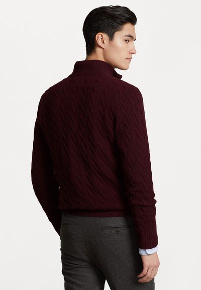 Polo Ralph Lauren CABLE-KNIT WOOL-CASHMERE JUMPER - Jumper - aged wine heather
