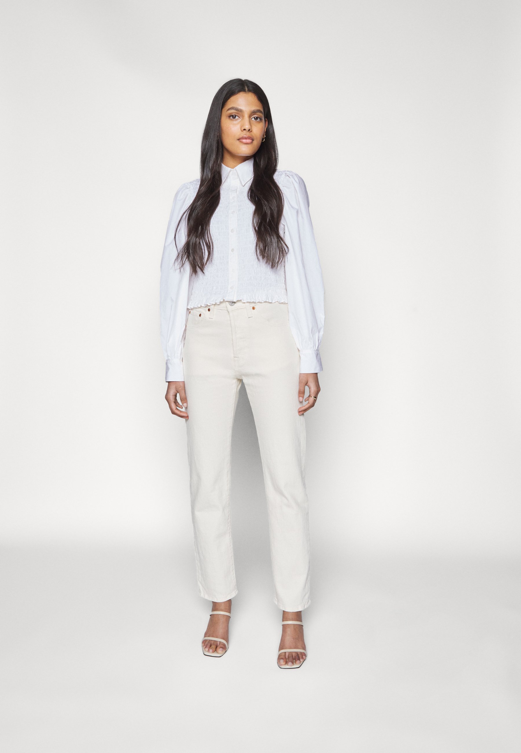 Levi's® 501® CROP - Straight leg jeans - natural order/Wit denim/whitedenim  - Zalando.nl