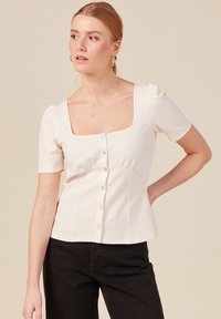 BONOBO Jeans MIT KURZEN ÄRMELN - Bluse - ecru