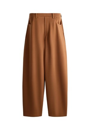 OYSHO, 5-POCKET STRAIGHT-LEG TROUSERS - Pantalon classique - cognac