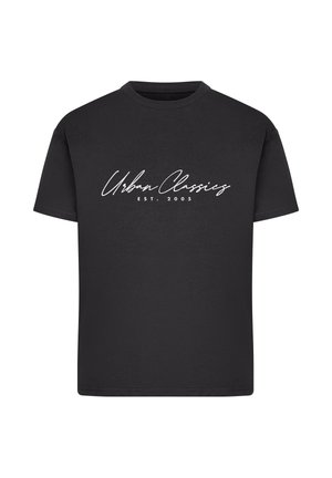 Urban Classics, LADIES URBAN CLASSICS SCRIPT LOGO LOOSE TEE - Trükipildiga T-särk - black