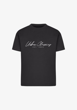 Urban Classics, LADIES URBAN CLASSICS SCRIPT LOGO LOOSE TEE - Trükipildiga T-särk - black