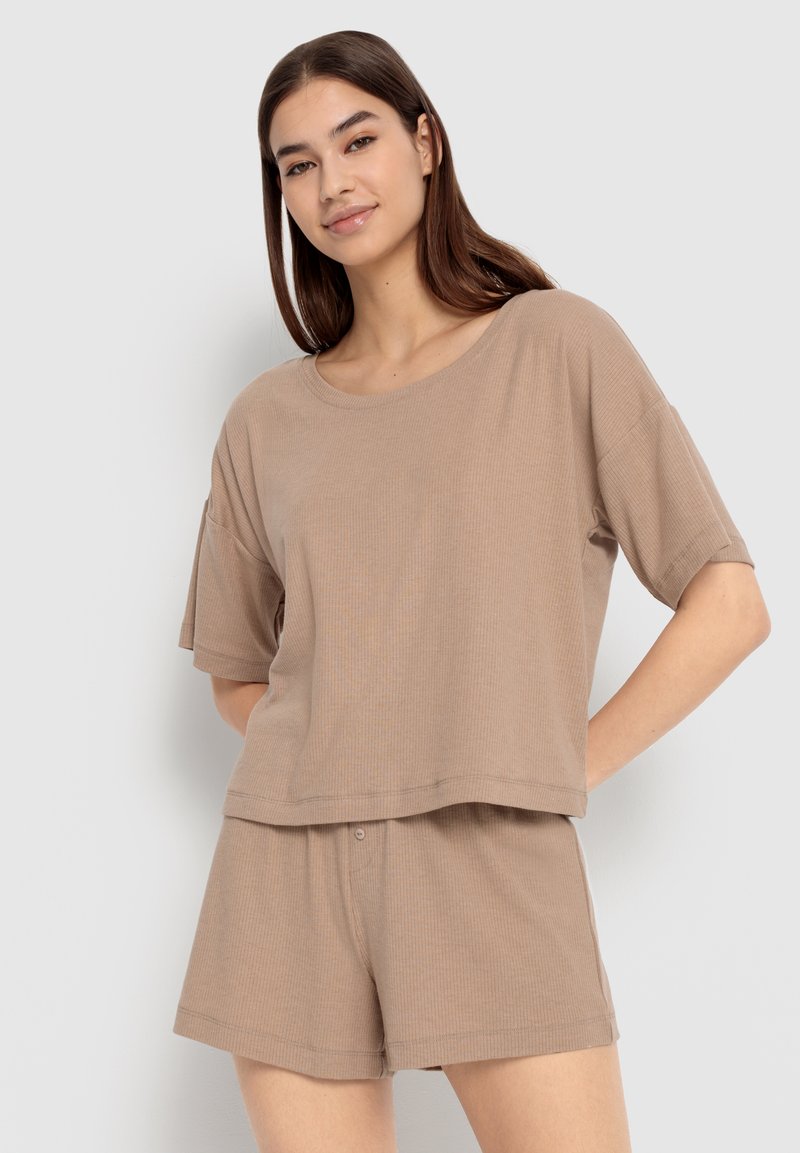 LASCANA SHORTY - Conjunto de pijama - sand