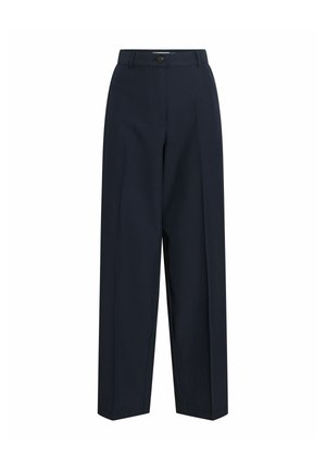 VILA, TROUSERS VIBEATA HIGH WAIST - Pantalon classique - navy blazer