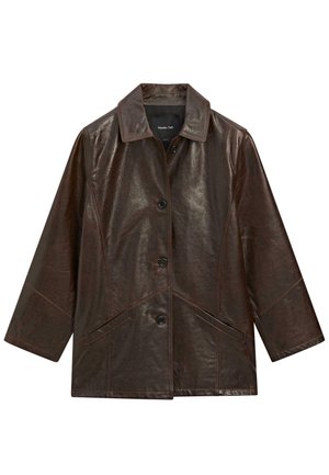 Massimo Dutti, Manteau court - dark brown