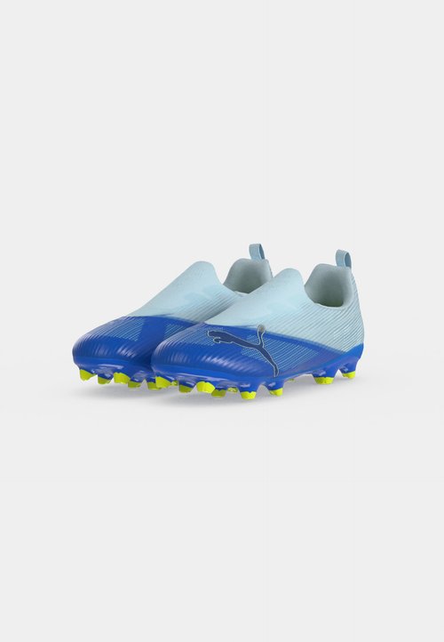 PUMA ULTRA 7 MATCH LACELESS FG/AG JR UNISEX - Football boots artificial grass - ultra blue/icy blue/black/lime squeeze — photo 3