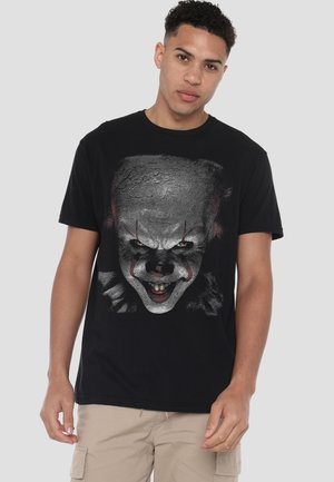 Cotton Soul, IT PENNYWISE THE CLOWN LARGE FACE - T-Shirt print - black