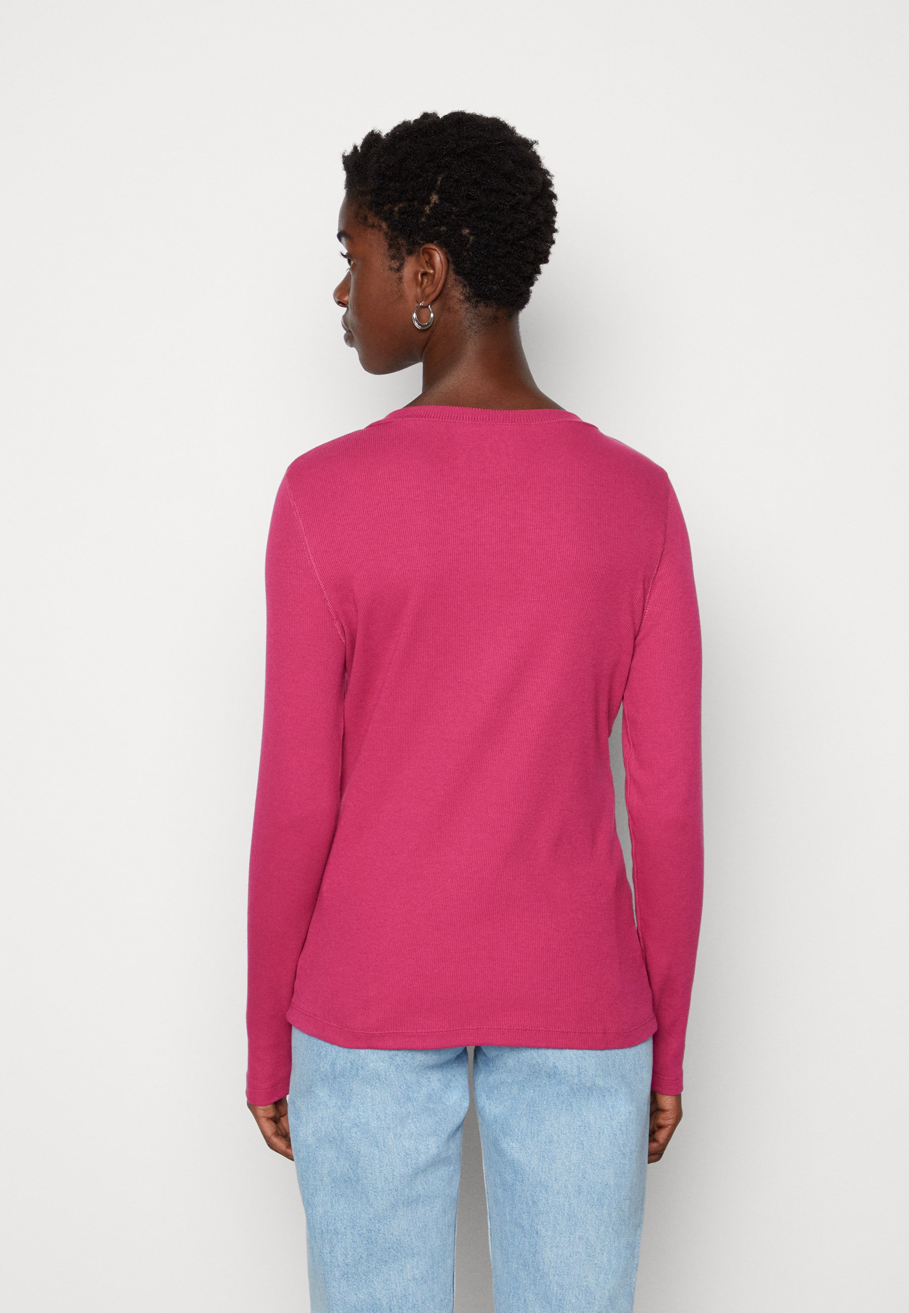 GAP HENLEY - Long sleeved top - cerise 