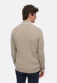 Kronstadt CABLE HALF-ZIP - Jumper - beige mix