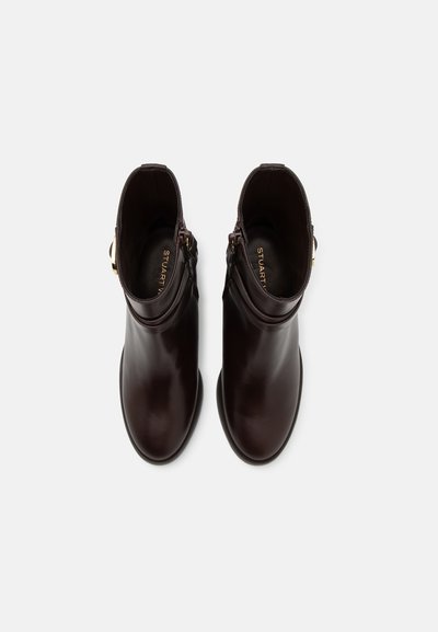 Stuart Weitzman ESME BELTED ZIP - Classic ankle boots - dark brown