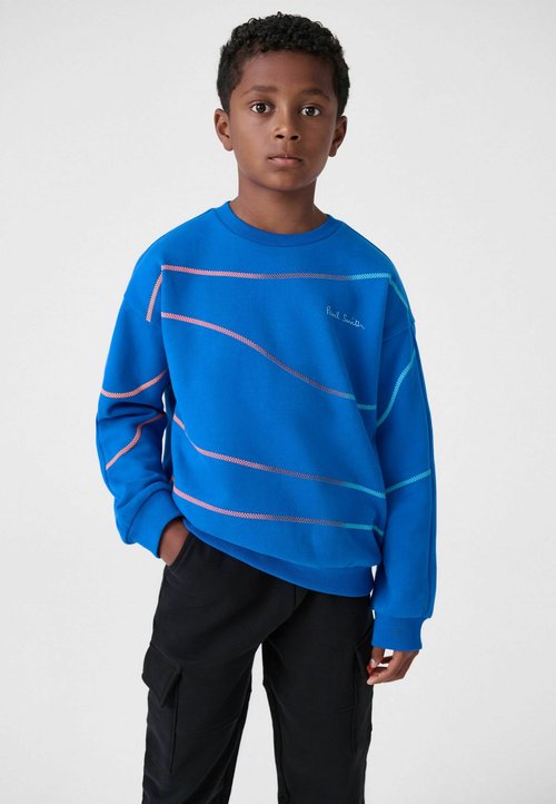 Pull Garçon Paul Smith Junior Taille 6 - Gris Rayures - 100% Coton - Très Bon état