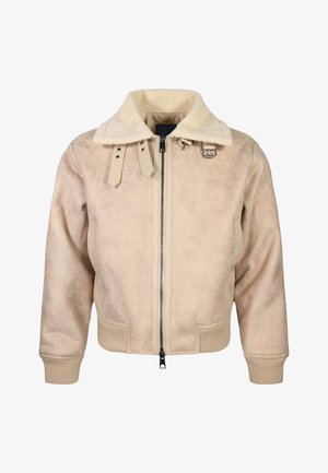 SIKSILK, AVIATOR BOMBER JACKET. - Faux leather jacket - beige