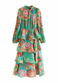 Next - REGULAR FIT - LONG SLEEVE TIERED BOHO OCCASION - Maxikleid - bright green paisley print Thumbnail-Bild 1