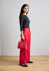 Marc O'Polo 3/4 SLEEVE FINE BINDING AT NECK - Långärmad tröja - black