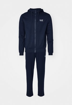 EA7 Emporio Armani TRAIN CORE TRACK SUIT HOODIE SET - Trening - blue