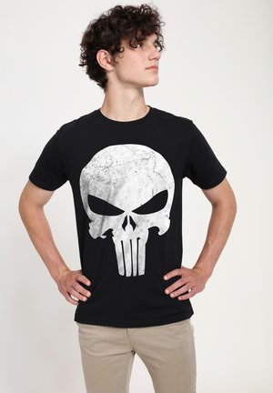 PUNISHER DISTRESSED SKULL - Print T-shirt - black