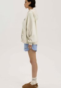 Misaga STATEMENT HOODIE - Sweater met rits - beżowy