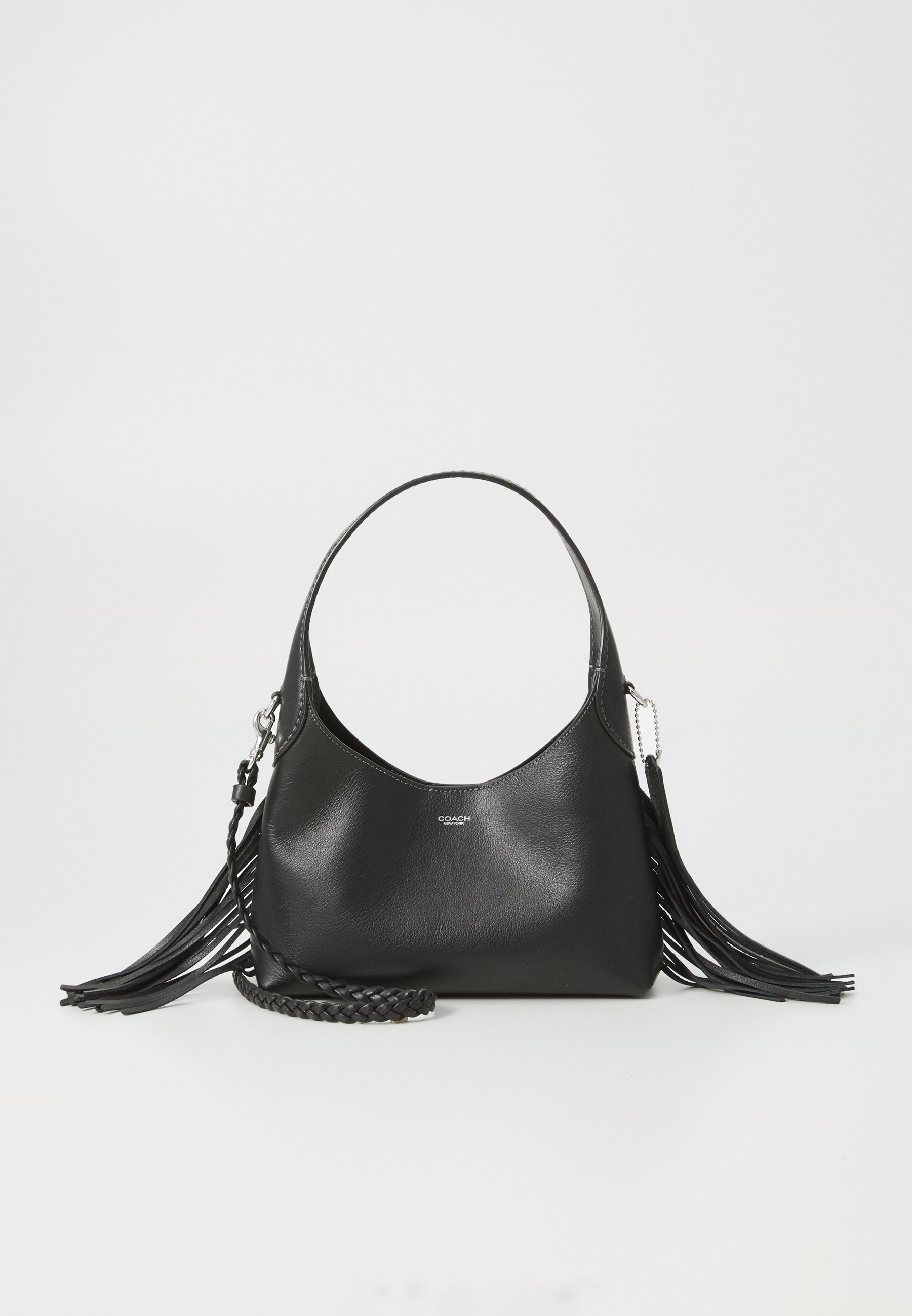 COACH BROOKLYN SHOULDER BAG 23 WITH FRINGE - Handbag - black 