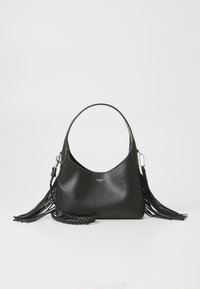 BROOKLYN SHOULDER BAG WITH FRINGE DETAILING - Handtas - black