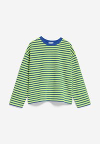 ARMEDANGELS FRANKA STRIPE - Maglietta a manica lunga - super lime dynamo blue