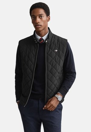 QUILTED WINDCHEATER VEST - Smanicato - black