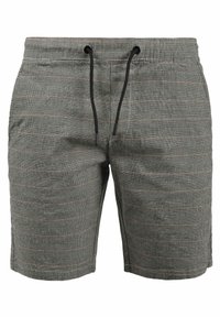 Rutig shorts i grått tyg med subtila bruna detaljer, med dragsko i midjan och sidofickor. Lätt och luftigt material.