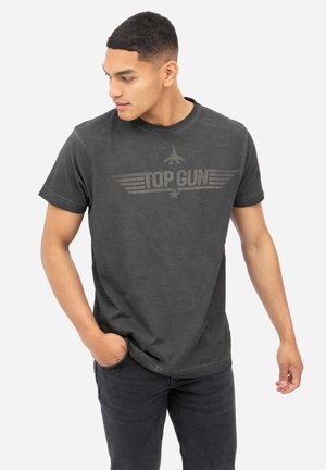 TOP GUN MONO - Print T-shirt - dark grey