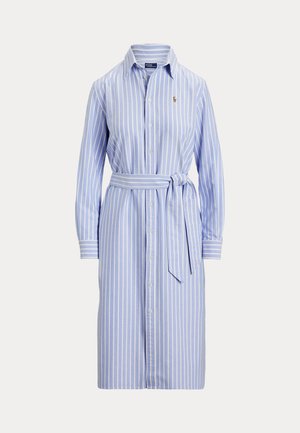 STRIPED COTTON OXFORD BELTED SHIRTDRESS - Srajčna obleka - harbor island blue/white