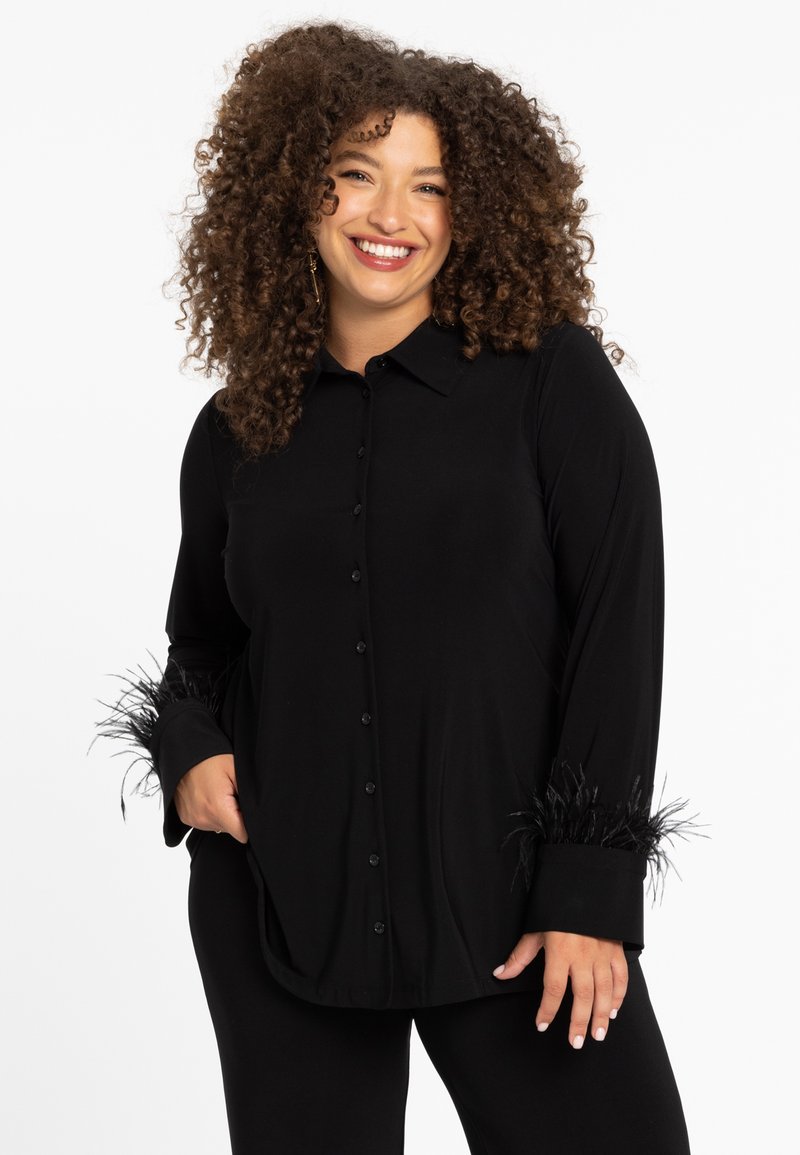 YOEK WITH BUTTONS - Chemisier - black