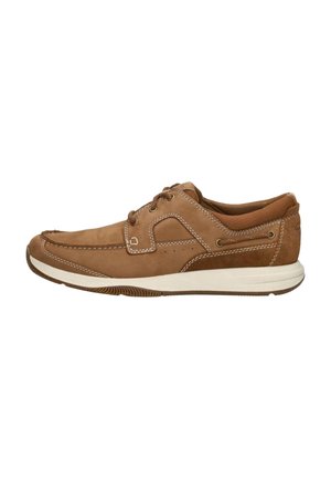 Clarks SAILVIEW - Sportieve veterschoenen - cognac