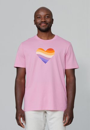watapparel RAINBOW HEART - T-Shirt print - bubble pink