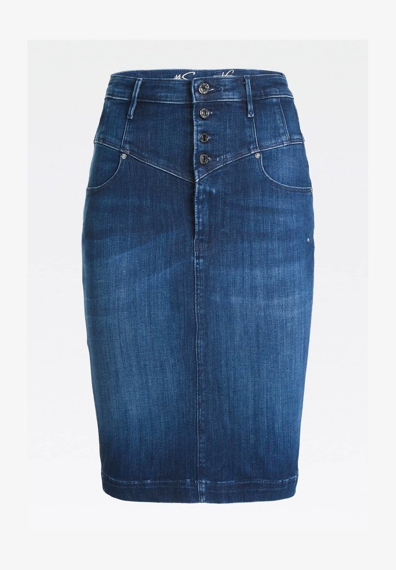 Guess Bleistiftrock Blau Zalando At