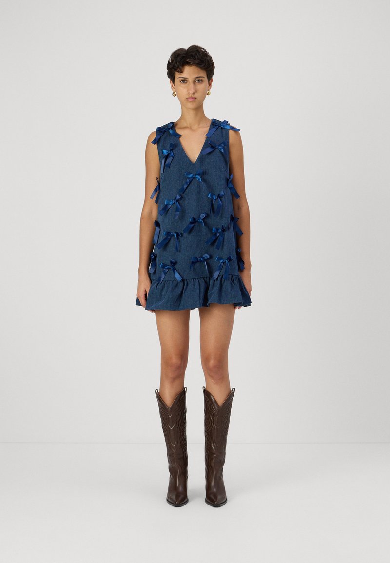 Sister Jane LYRICAL BOW MINI DRESS - Cocktailklänning - blue