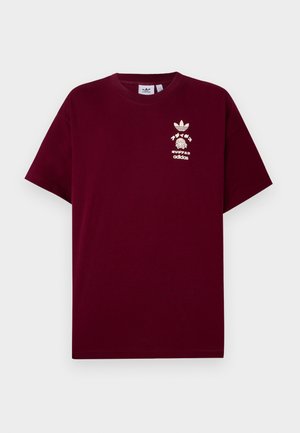 JAPAN FLORALS UNISEX - Print T-shirt - maroon