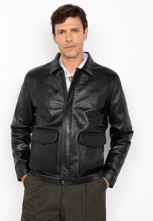 RETRO - Lederjacke - noir