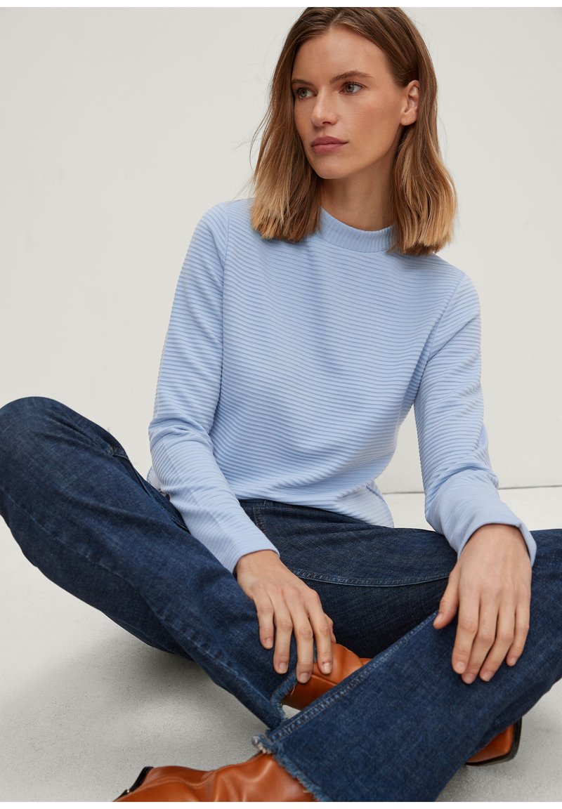 Damen Strickjacken | comma MIT RIPPSTRUKTUR Strickpullover sky blue/hellblau - QN61027 Damen Strickjacken | comma MIT RIPPSTRUKTUR Strickpullover sky blue/hellblau - QN61027