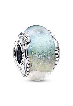 CURVED FEATHER MURANO - Charm - silver coloured