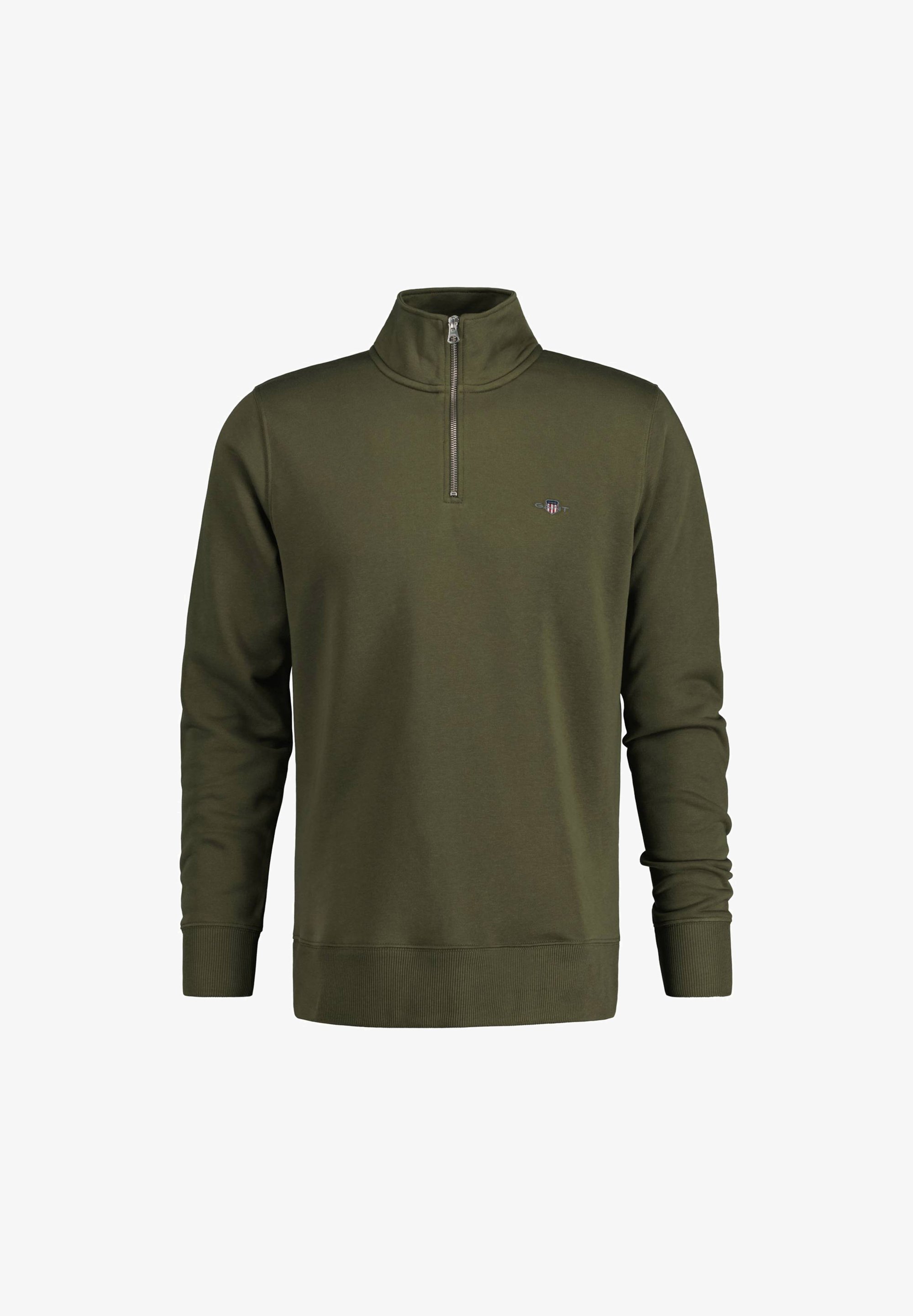 GANT REG SHIELD HALF ZIP Sweatshirt grün/oliv Zalando