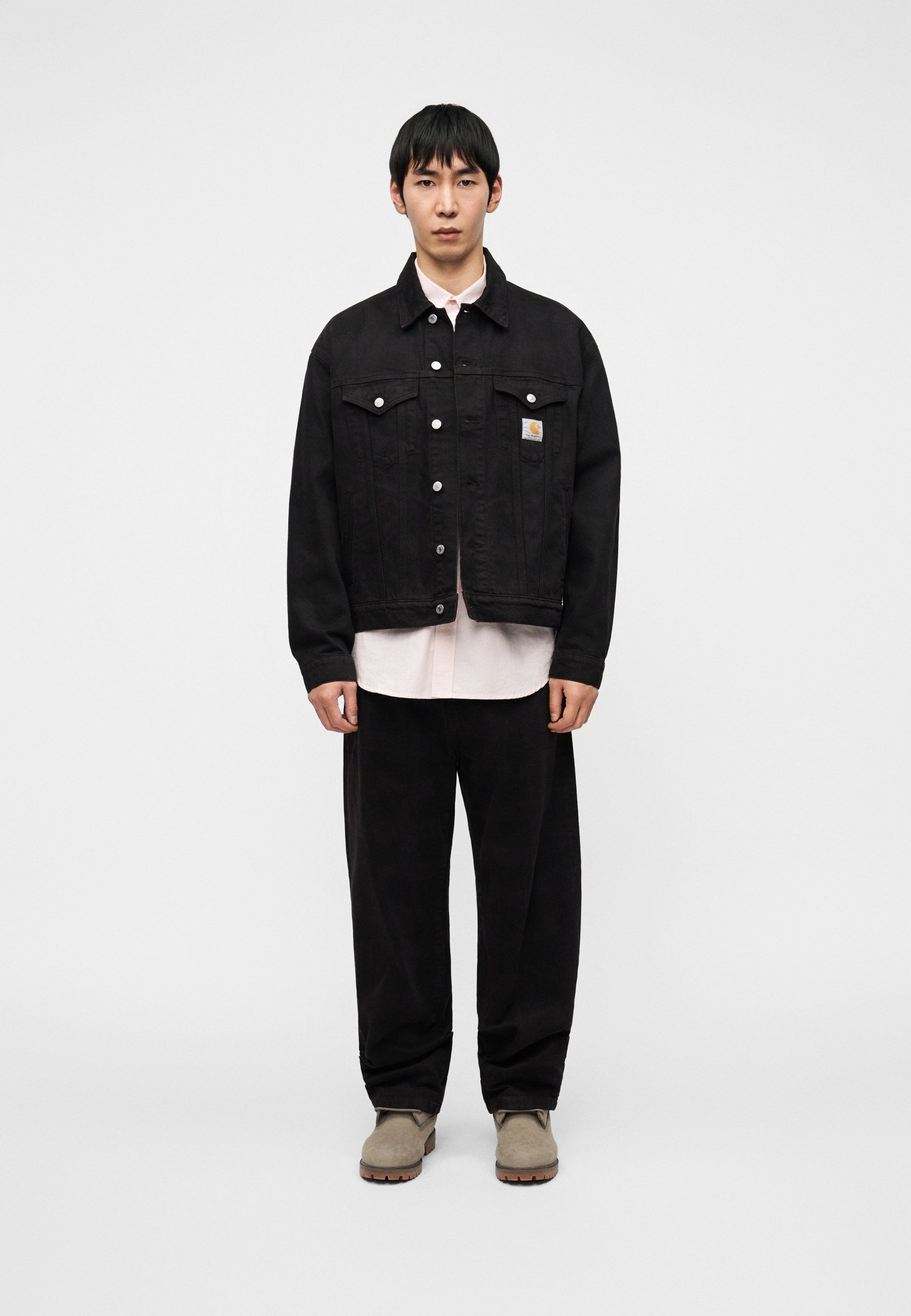 Carhartt WIP EVERSON TRUCKER JACKET - Jeansjacke - black/schwarz