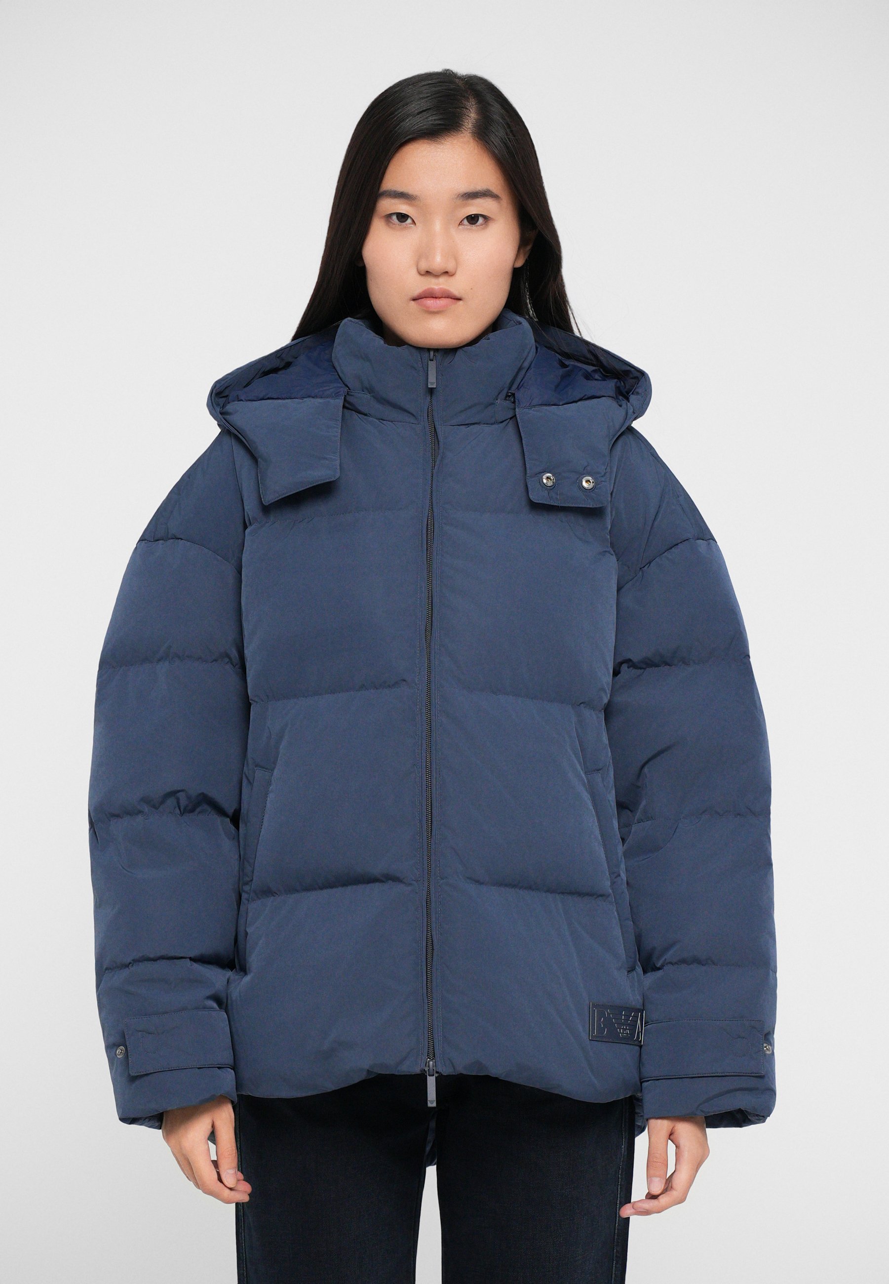 Emporio Armani JACKET - Down jacket - china blue/mottled dark blue