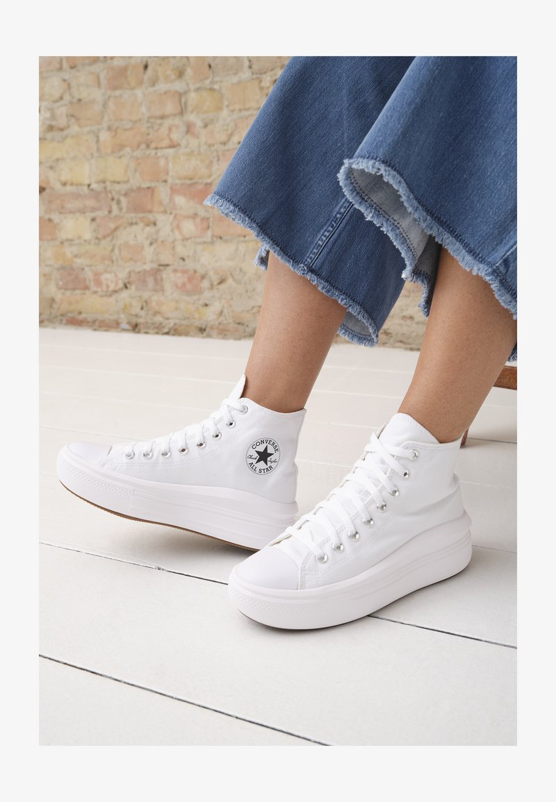 Converse chuck taylor all star white high top trainers Clearance