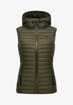 HASENPFOTE - Vest - dark olive