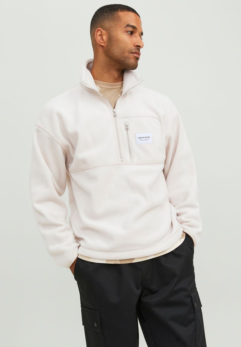 Jack & Jones JORVESTERBRO QUARTER ZIP H N - Mikina - moonbeam